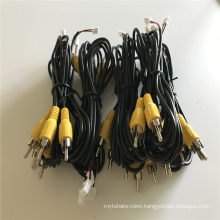 Custom Cable Manufacturer Production RCA Male to Terminal Wire Audio Cable
